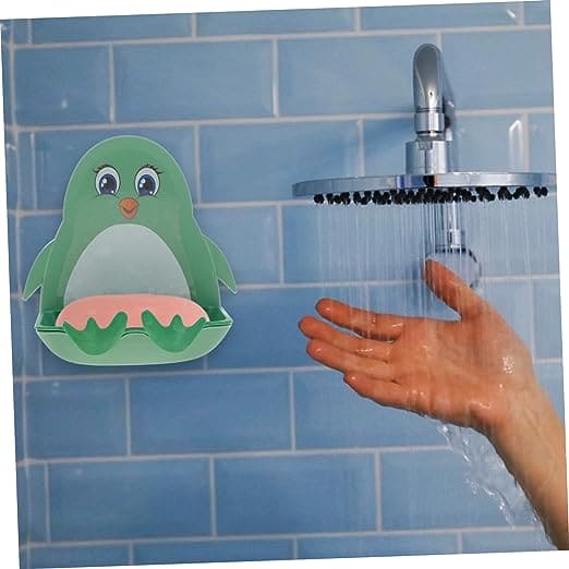Cute Penguin Soap Box, Penguins Shape Soaps Box with Hook, Cute Drain Toilet Free Punch Shelf Soap Box, Bathroom Soap Case, Dormitory Bath Soap Dish Cute Penguin Soap Box, Penguins Shape Soaps Box with Hook, Cute Drain Toilet Free Punch Shelf Soap Box, Bathroom Soap Case, Dormitory Bath Soap Dish